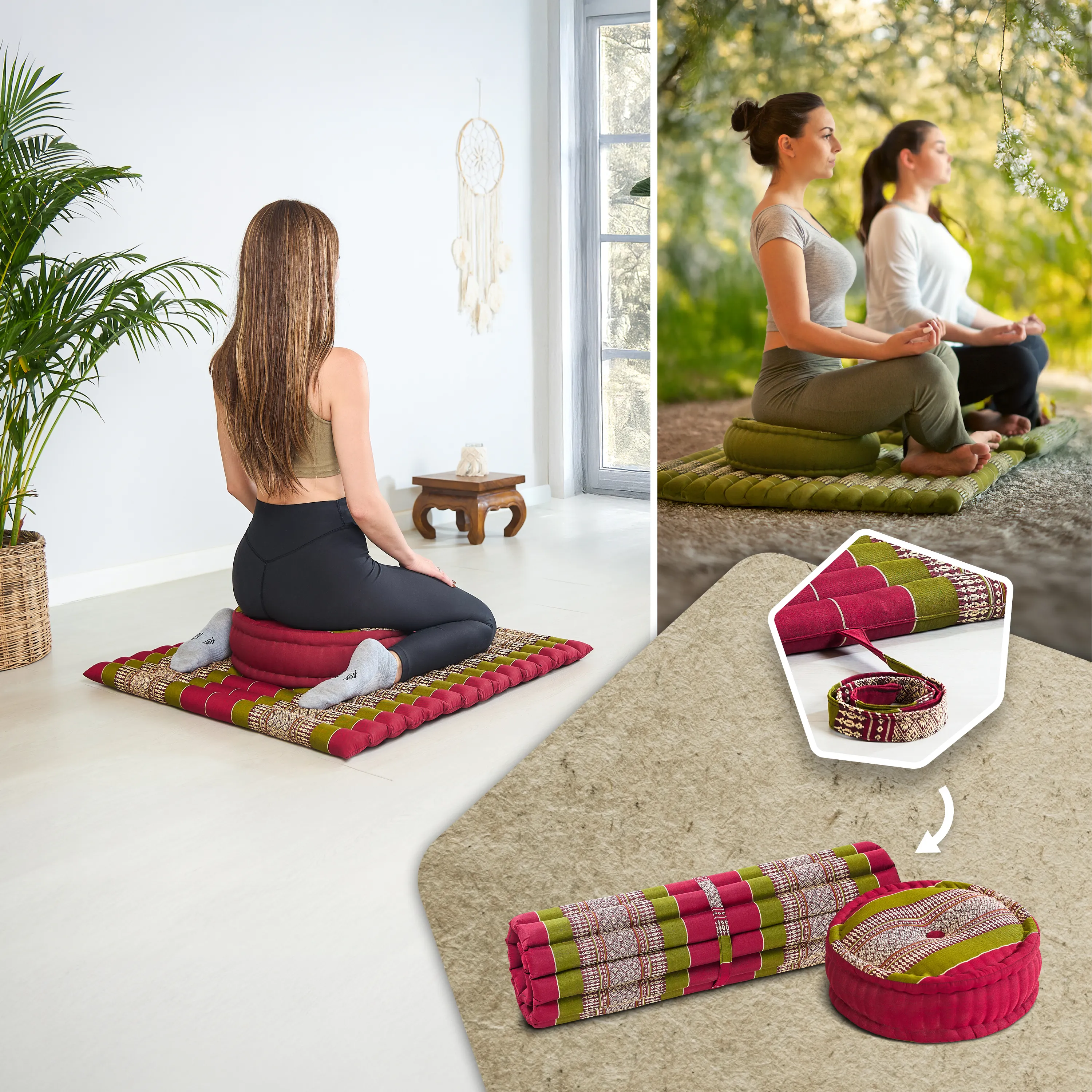 Kapok Meditationskissen Set XL