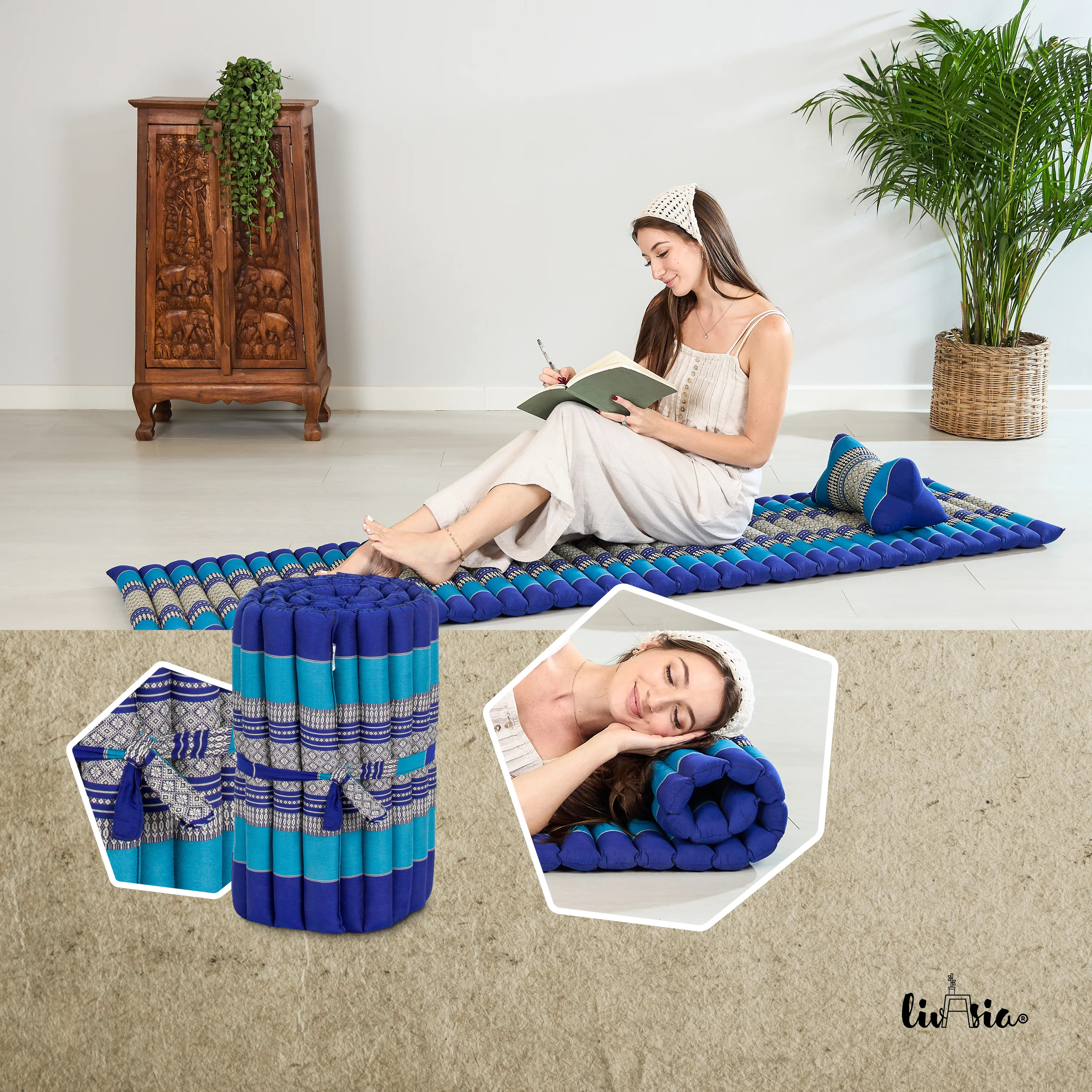 Kapok Rollmatte, 50 cm breit