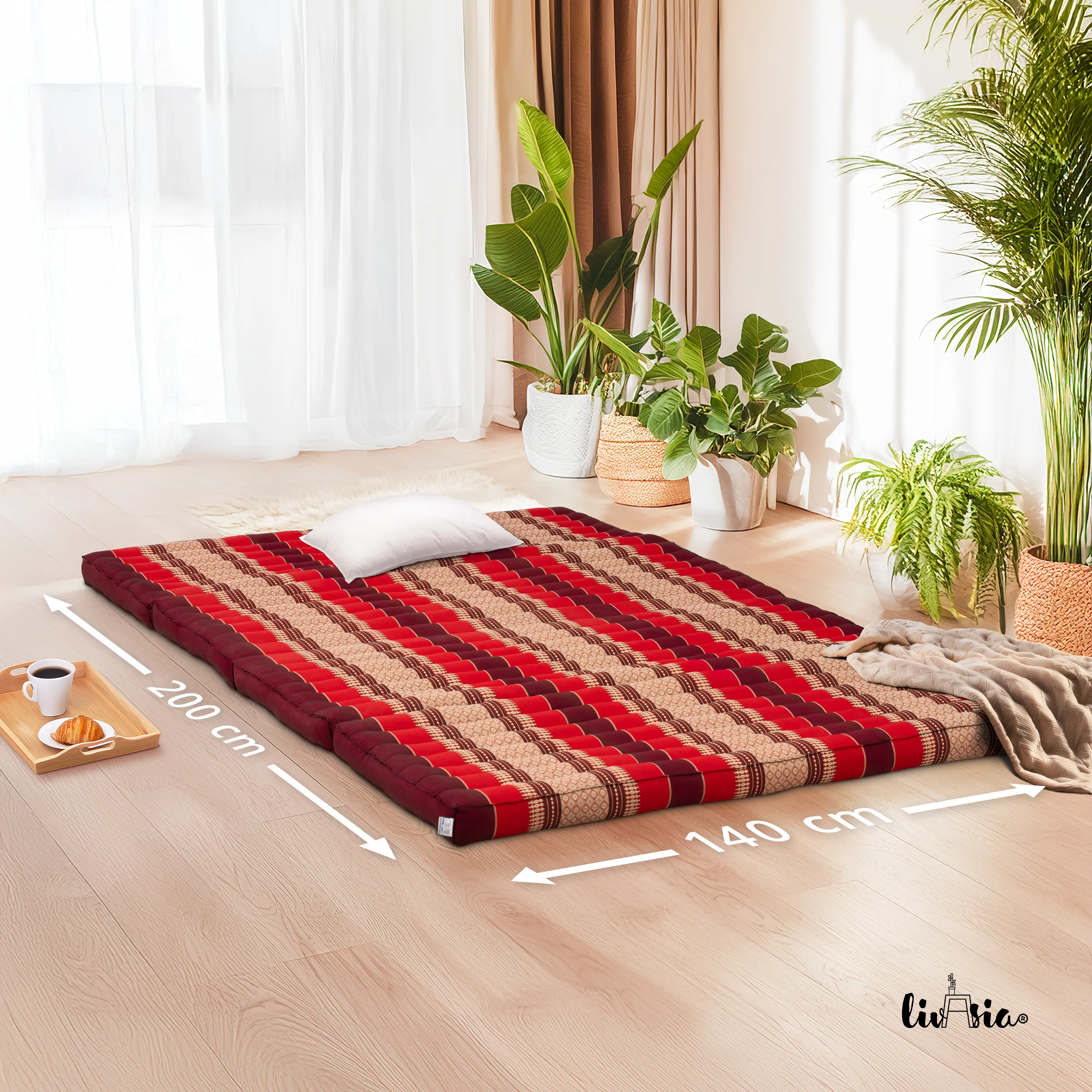 Kapok Klappmatratze, 140 cm breit, Classic