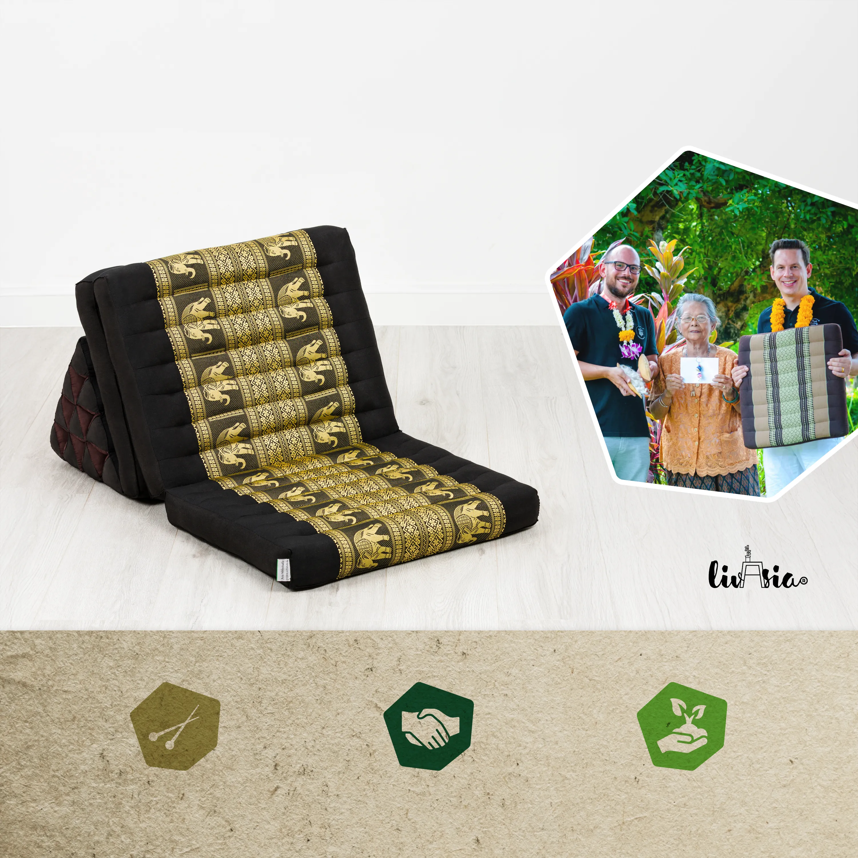 Kapok Thaikissen 3 Auflagen, Deluxe