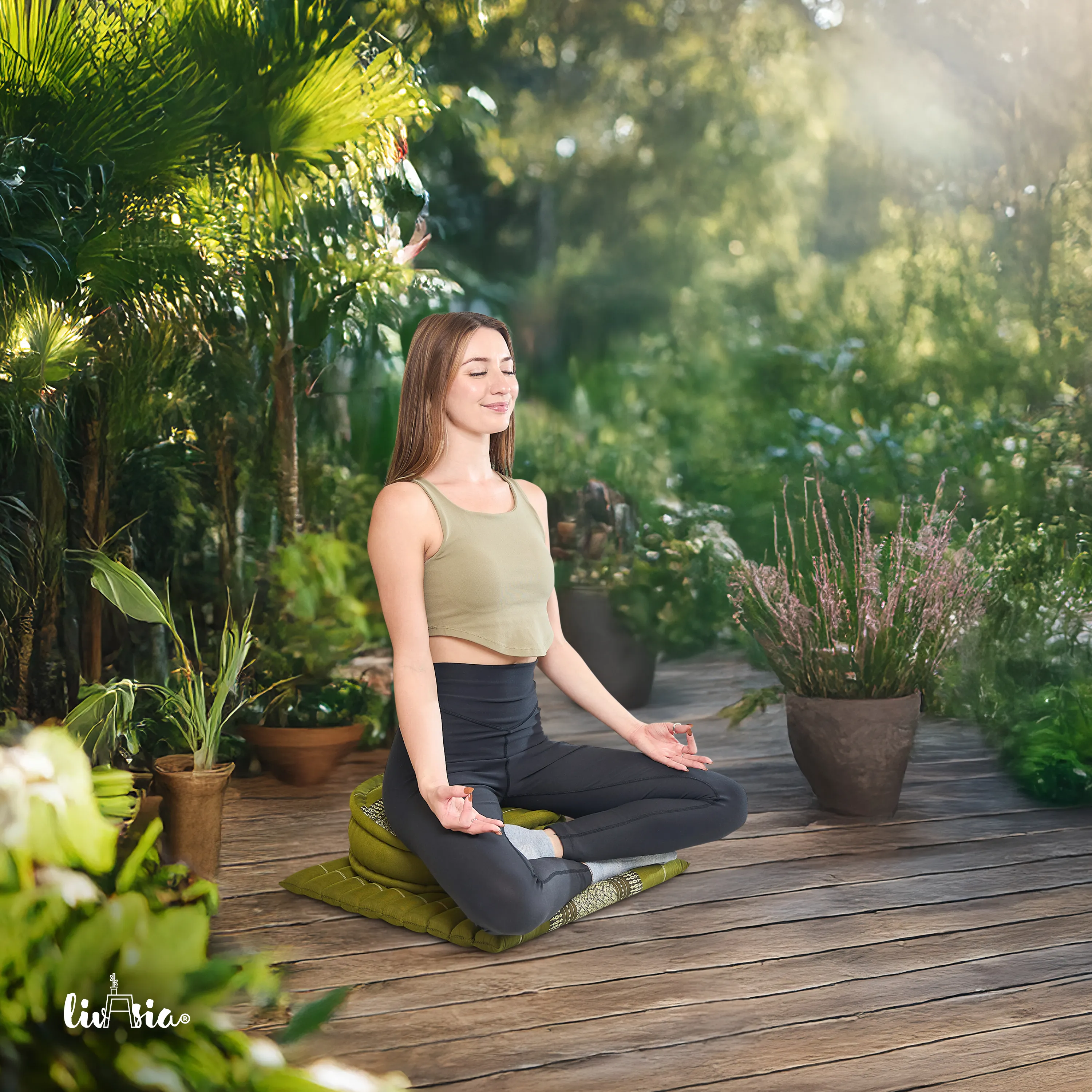 Kapok Meditationskissen Set L