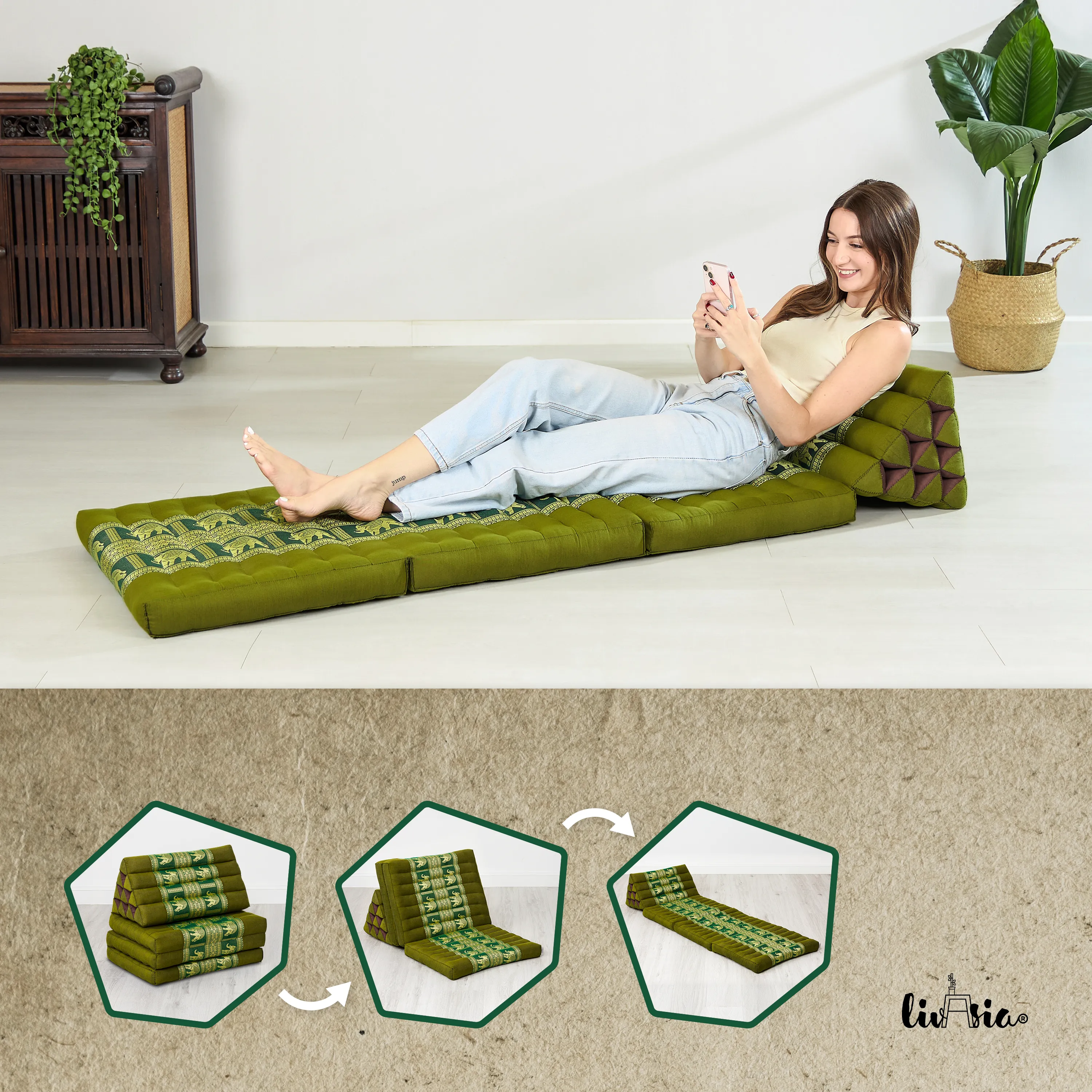 Kapok Thaikissen 3 Auflagen, Deluxe