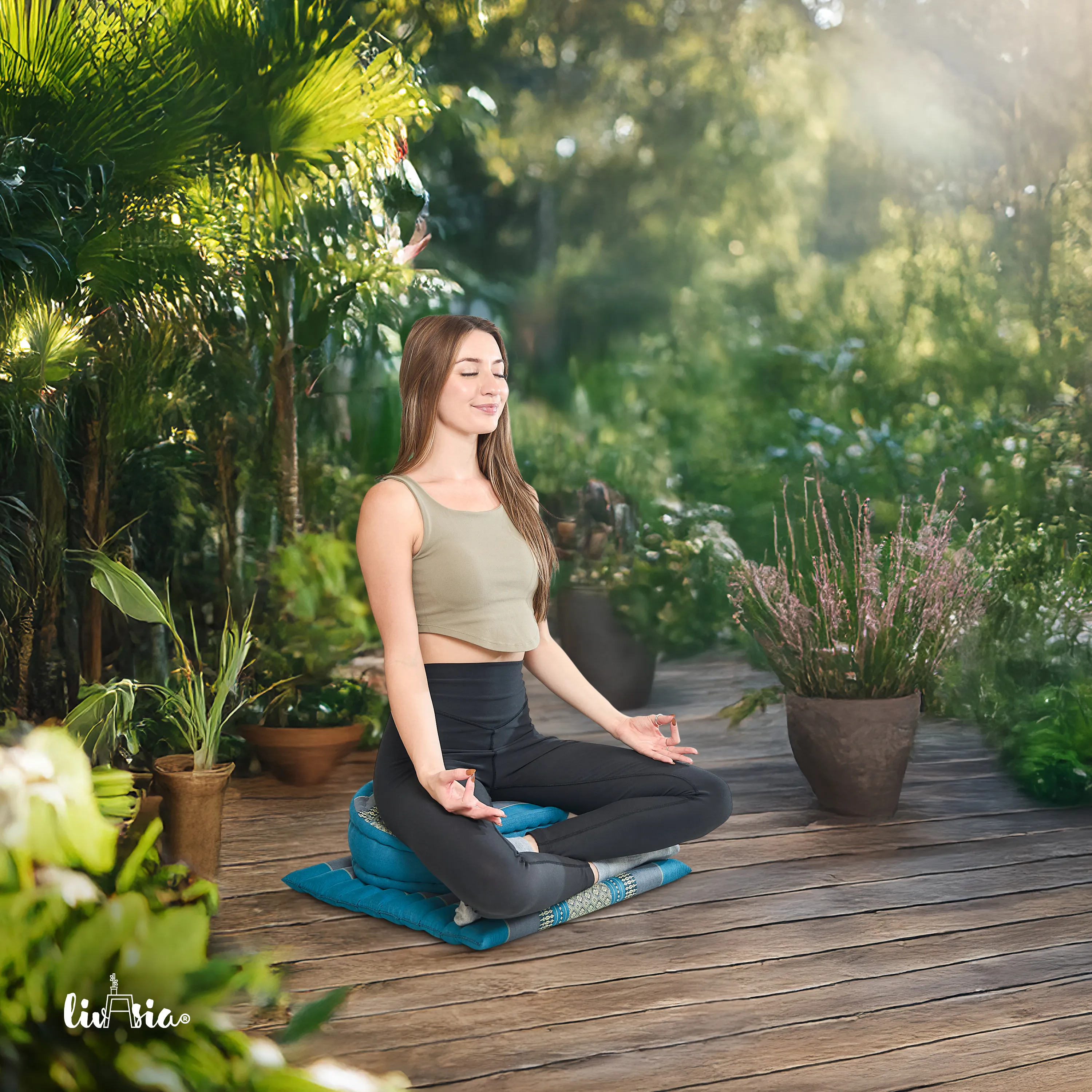 Kapok Meditationskissen Set L