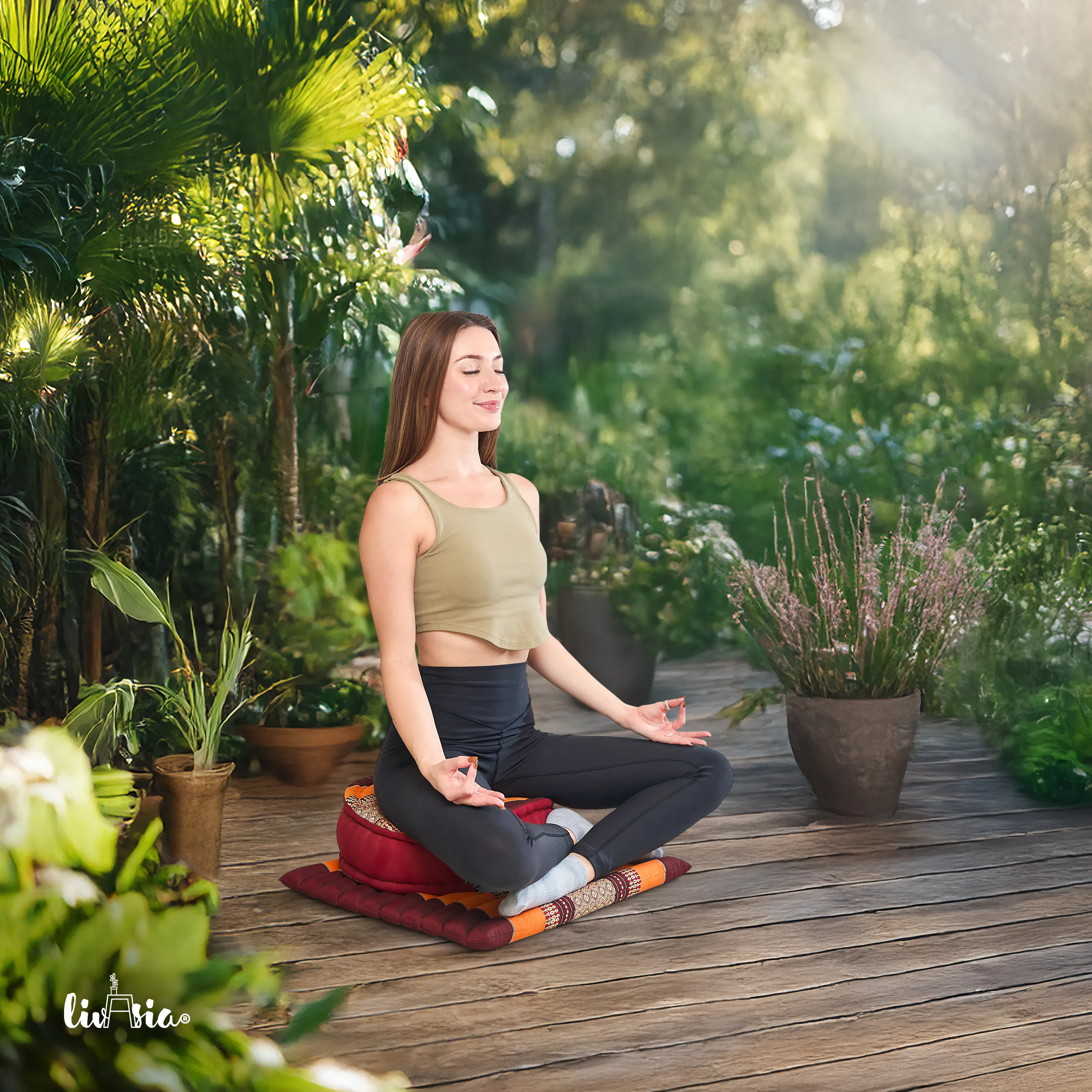 Kapok Meditationskissen Set L