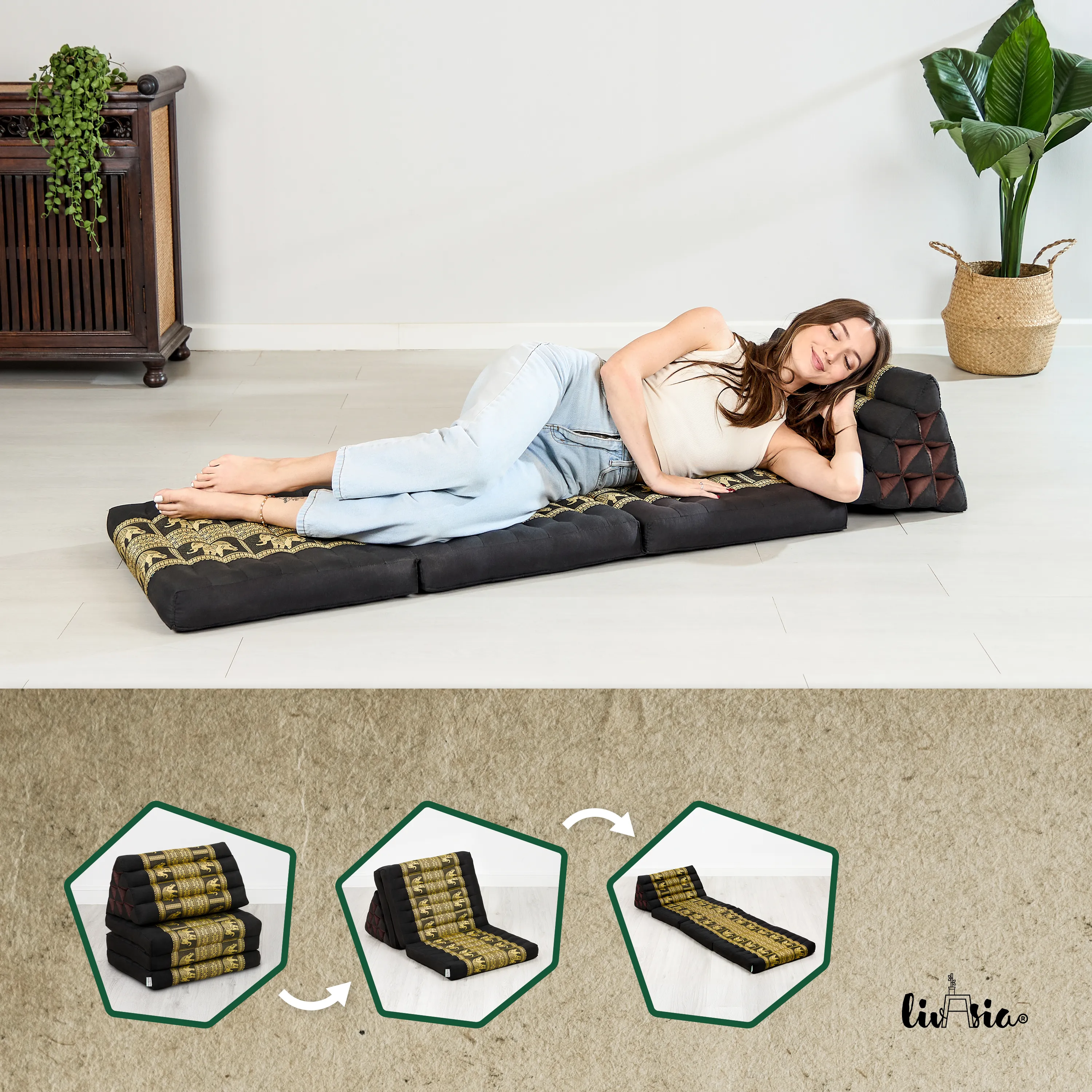 Kapok Thaikissen 3 Auflagen, Deluxe