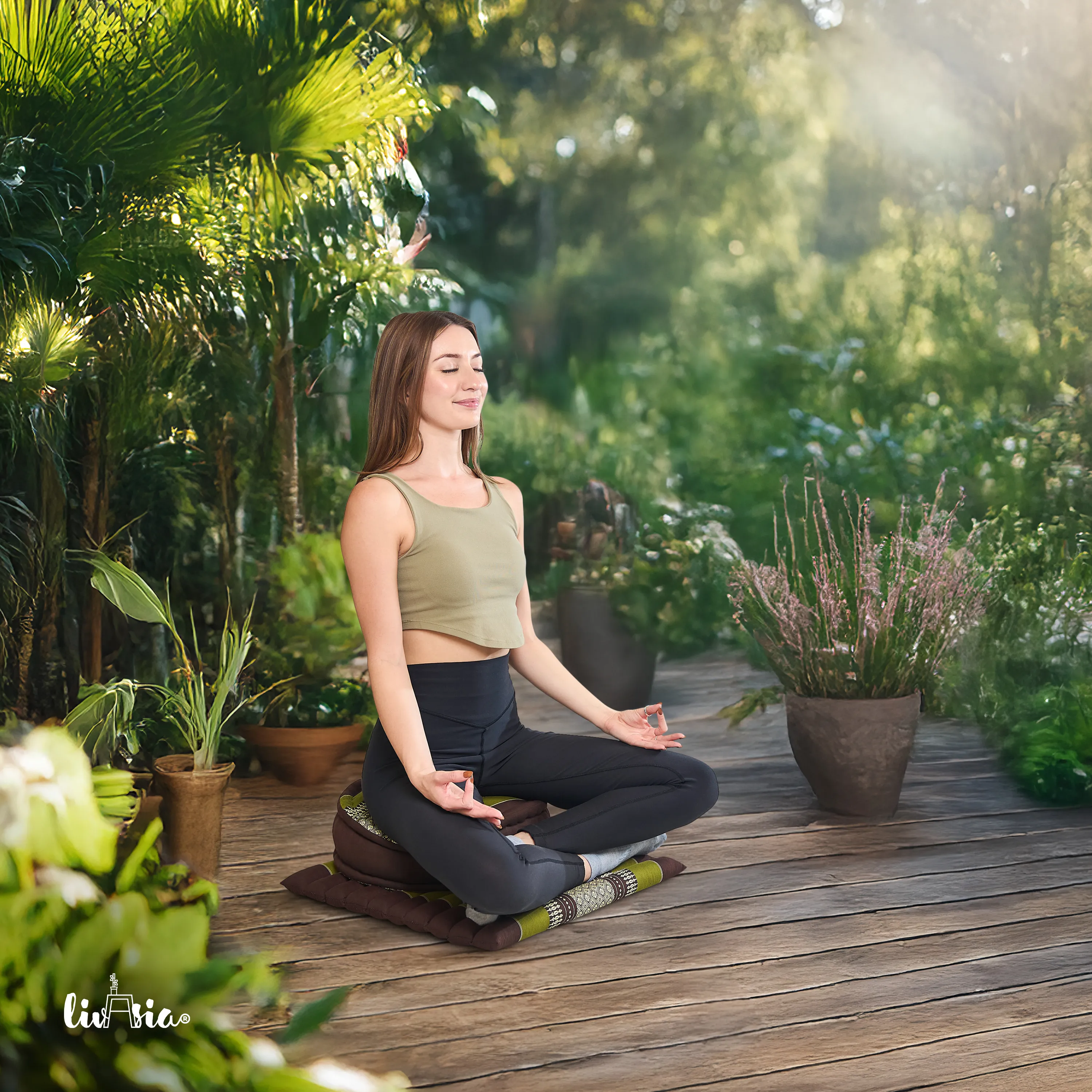 Kapok Meditationskissen Set L