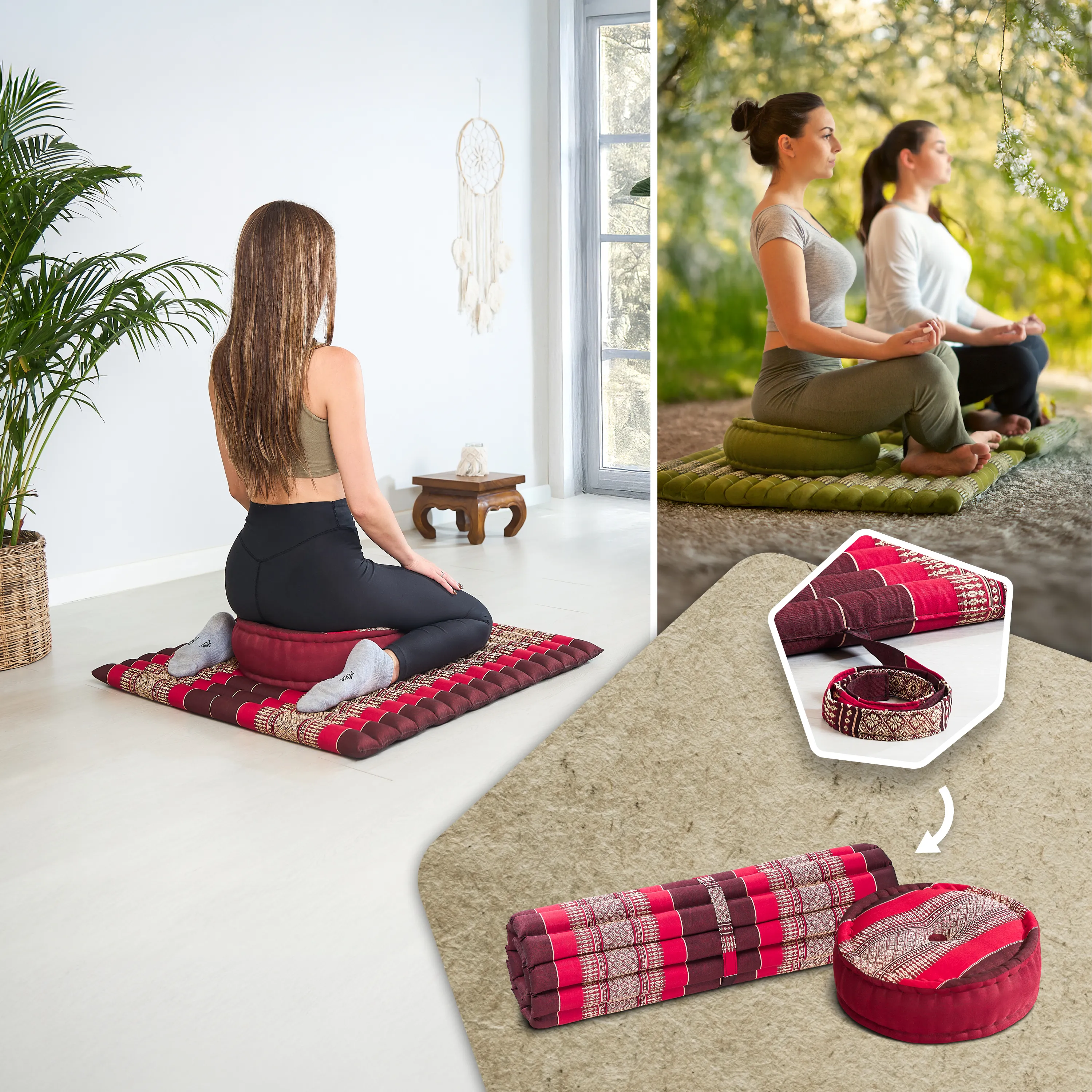 Kapok Meditationskissen Set XL