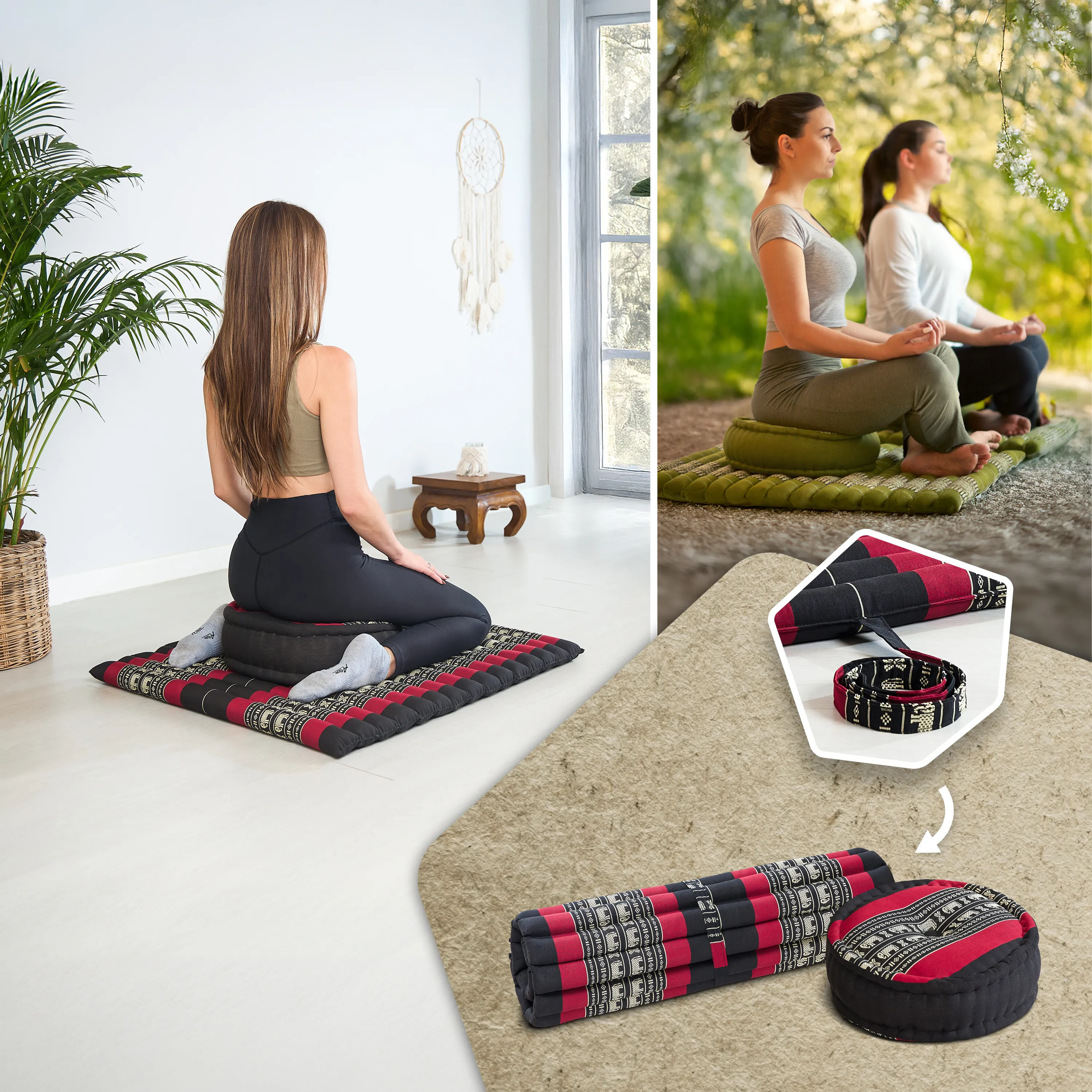 Kapok Meditationskissen Set XL