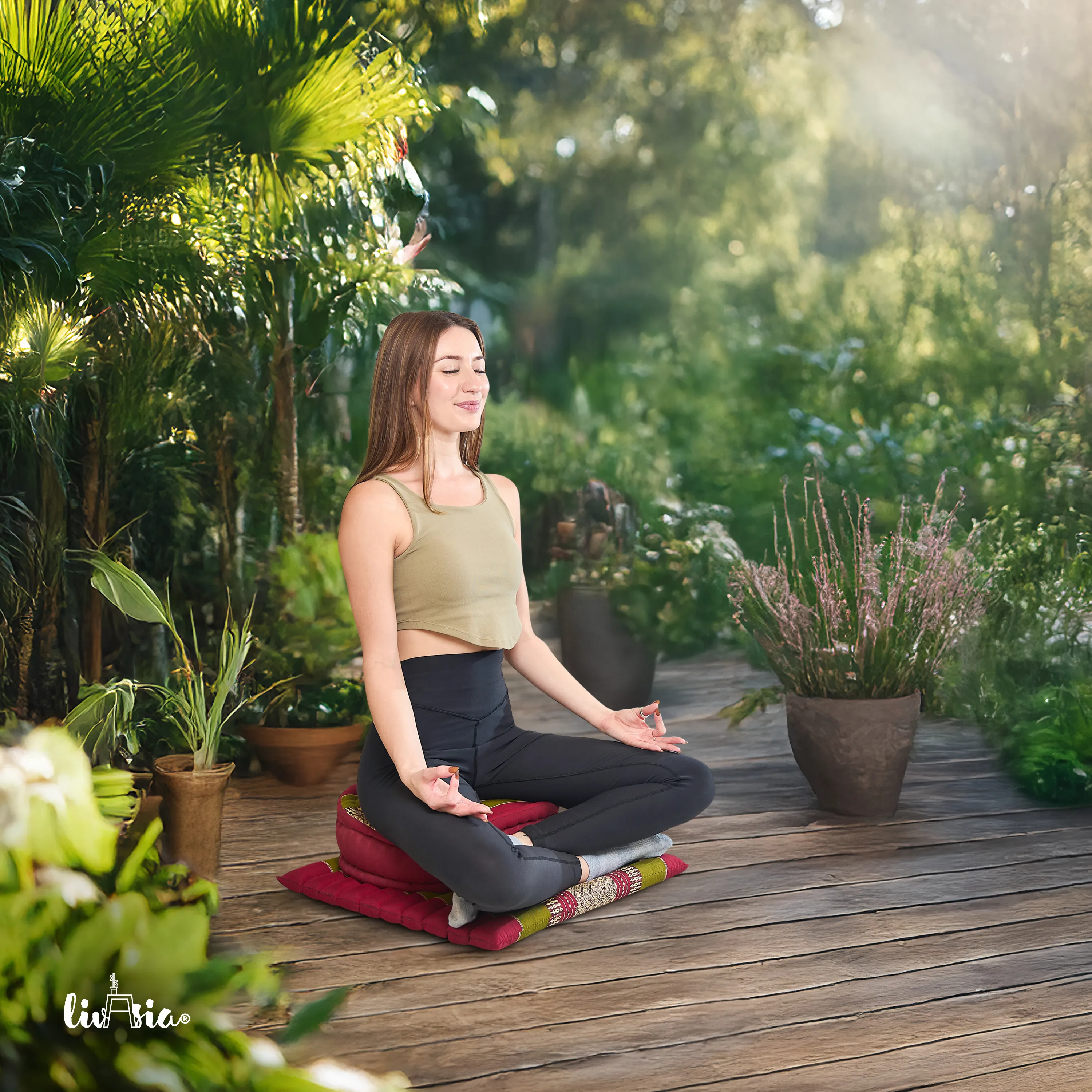 Kapok Meditationskissen Set L