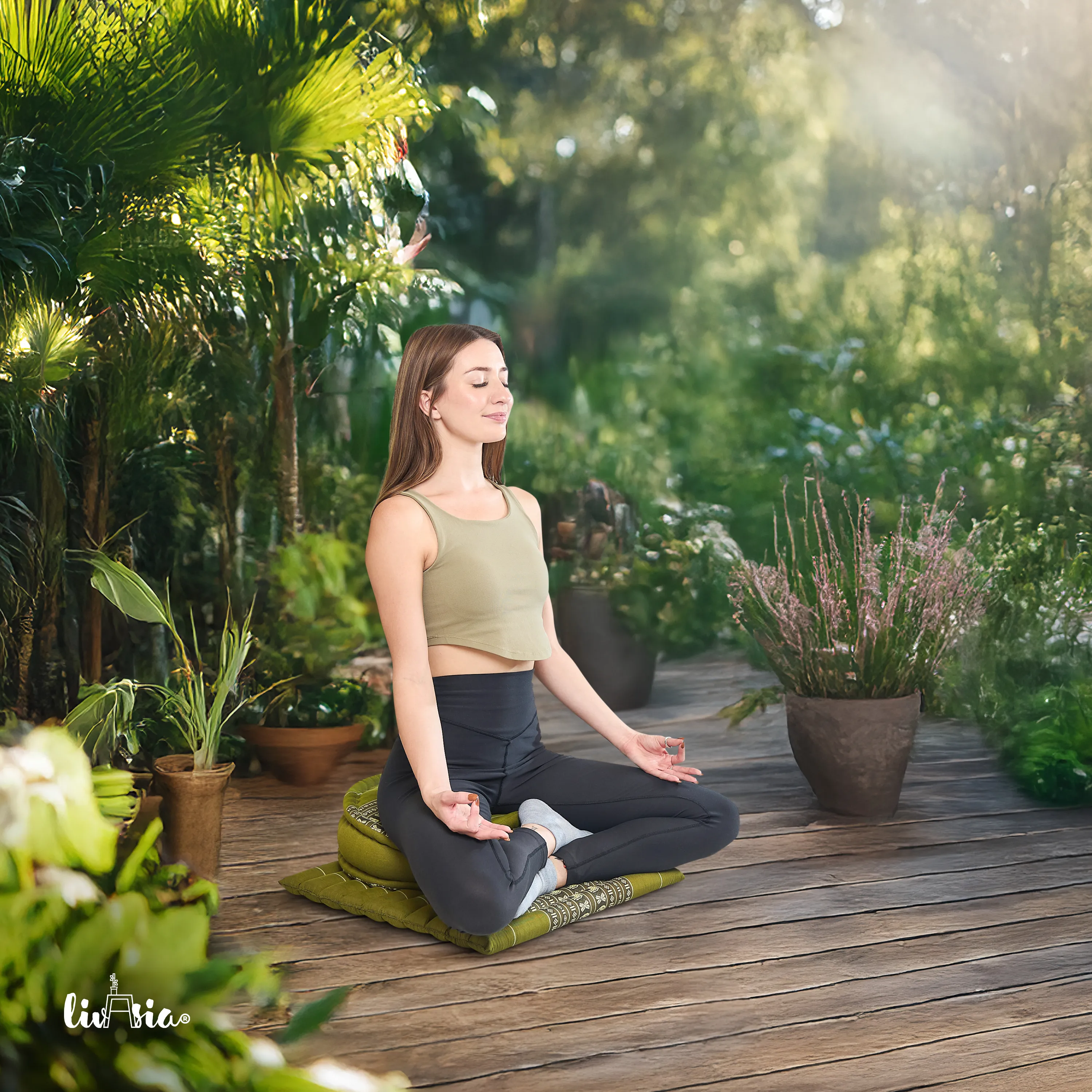 Kapok Meditationskissen Set L