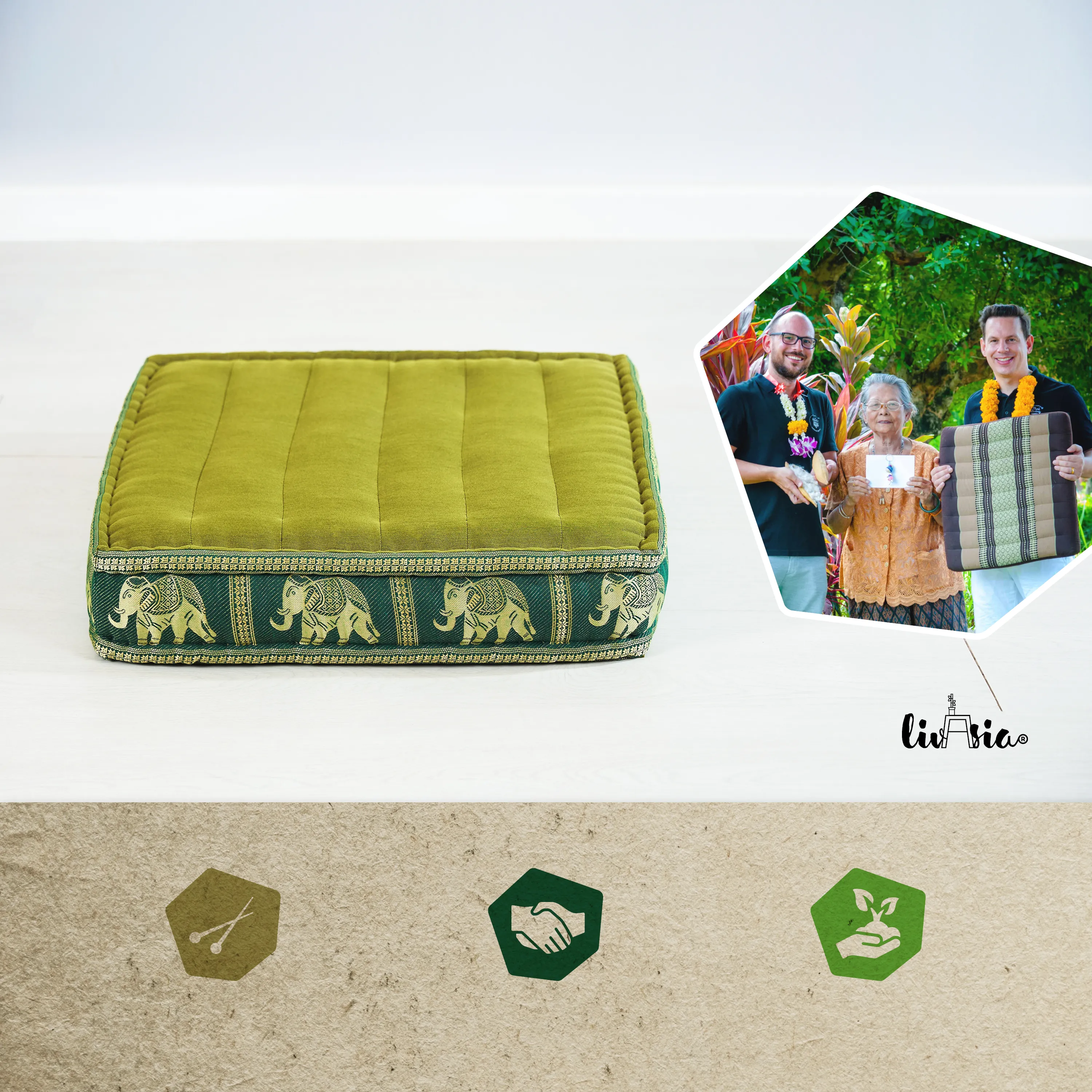 Kapok Bodensitzkissen, Deluxe