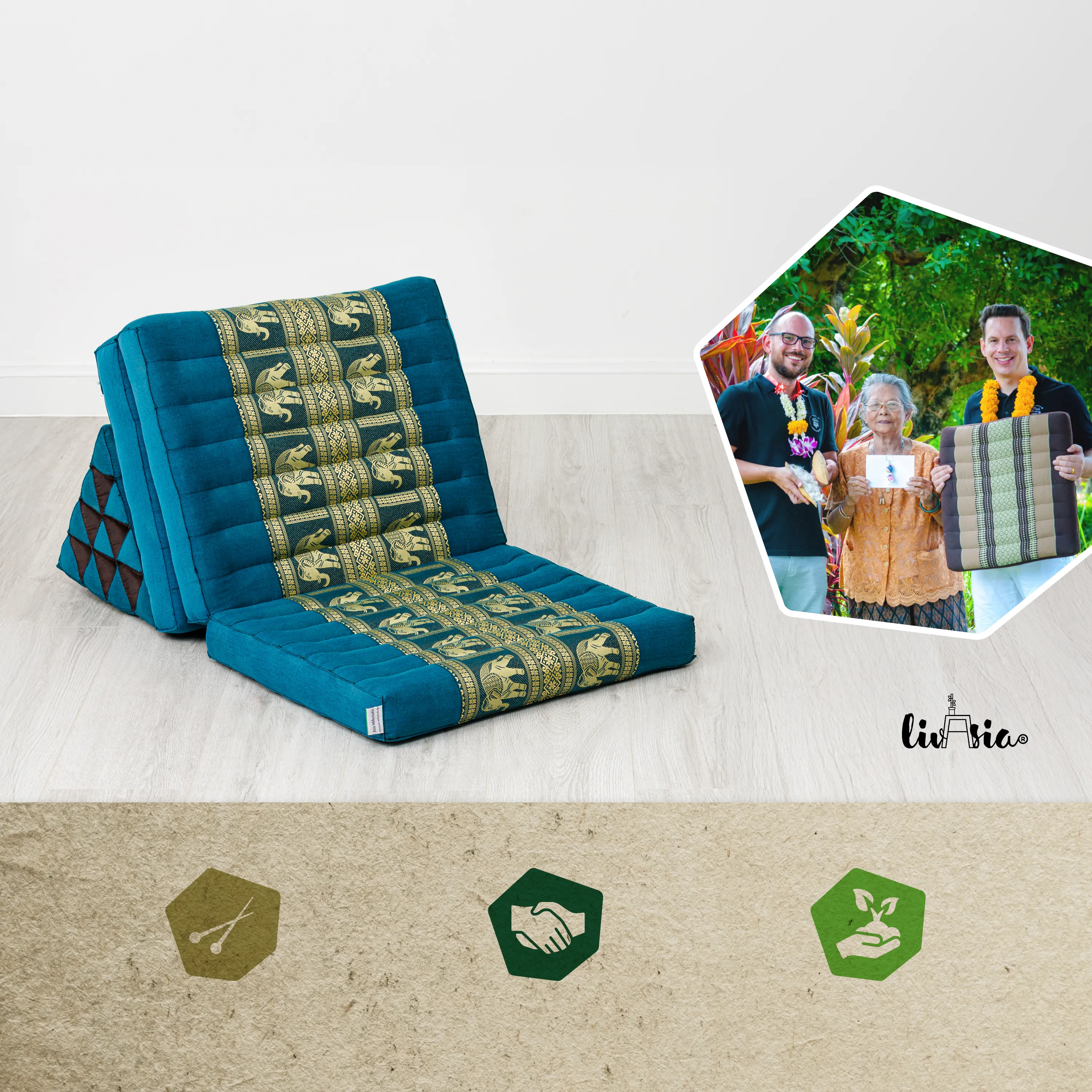 Kapok Thaikissen 3 Auflagen, Deluxe