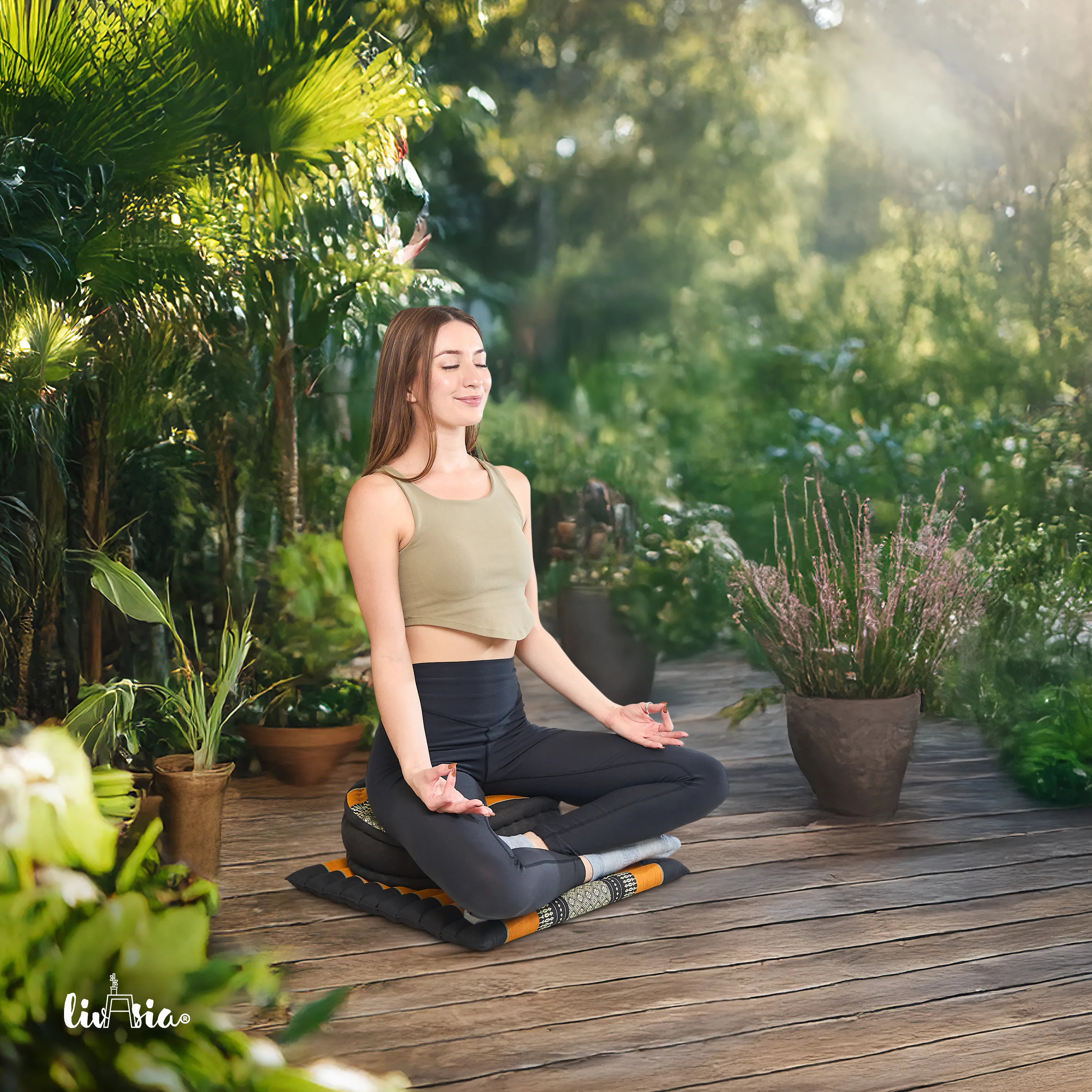 Kapok Meditationskissen Set L