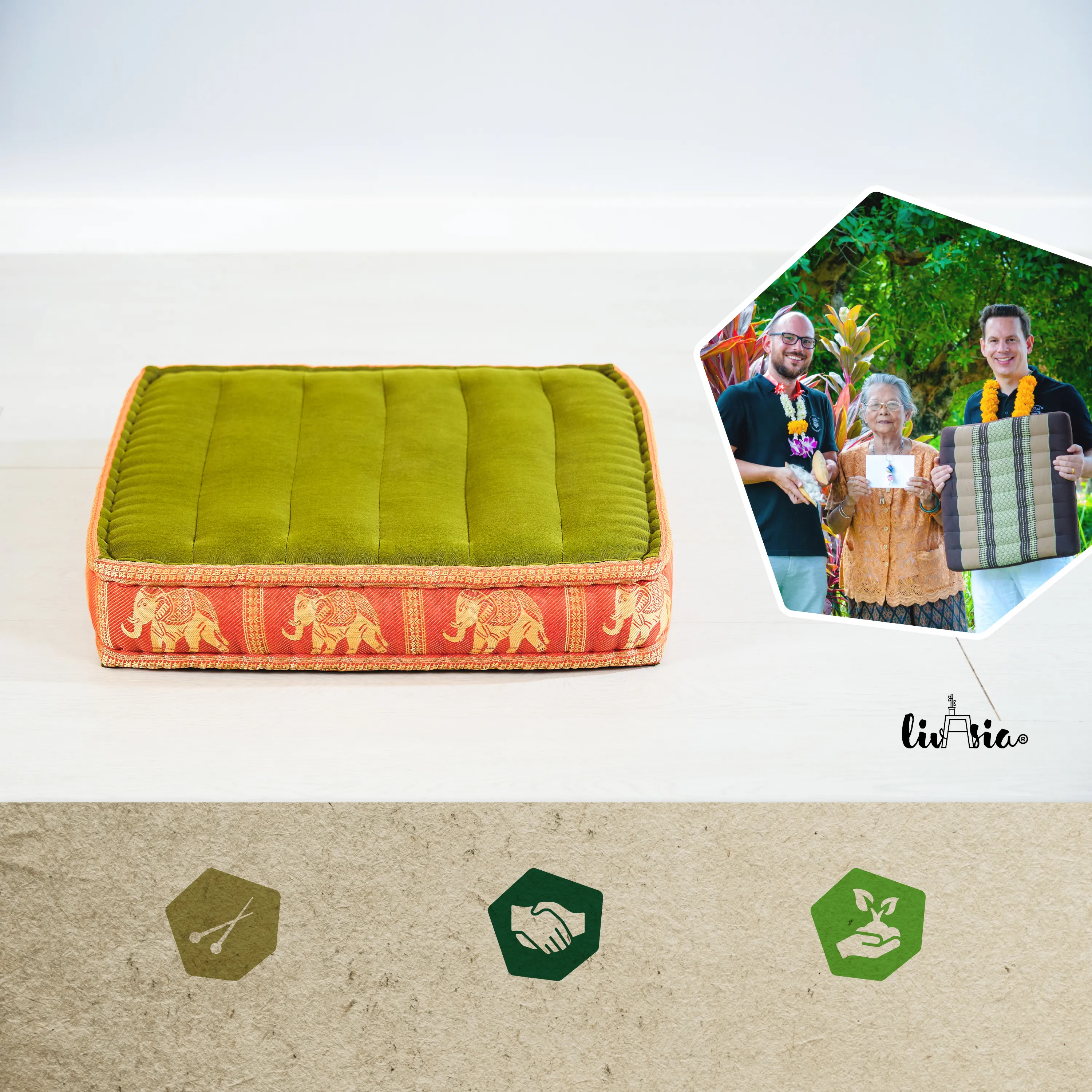 Kapok Bodensitzkissen, Deluxe