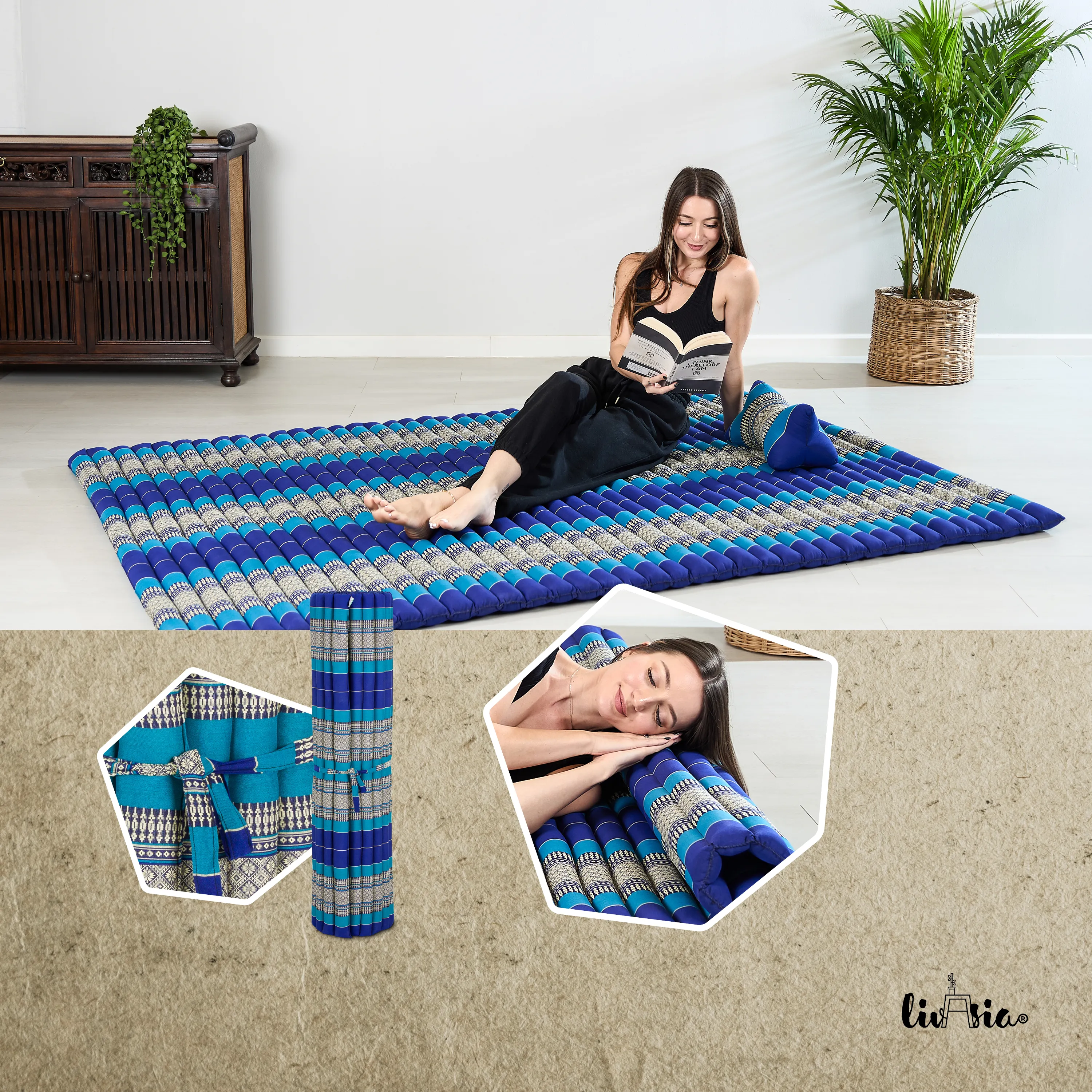 Kapok Rollmatte, 145 cm breit