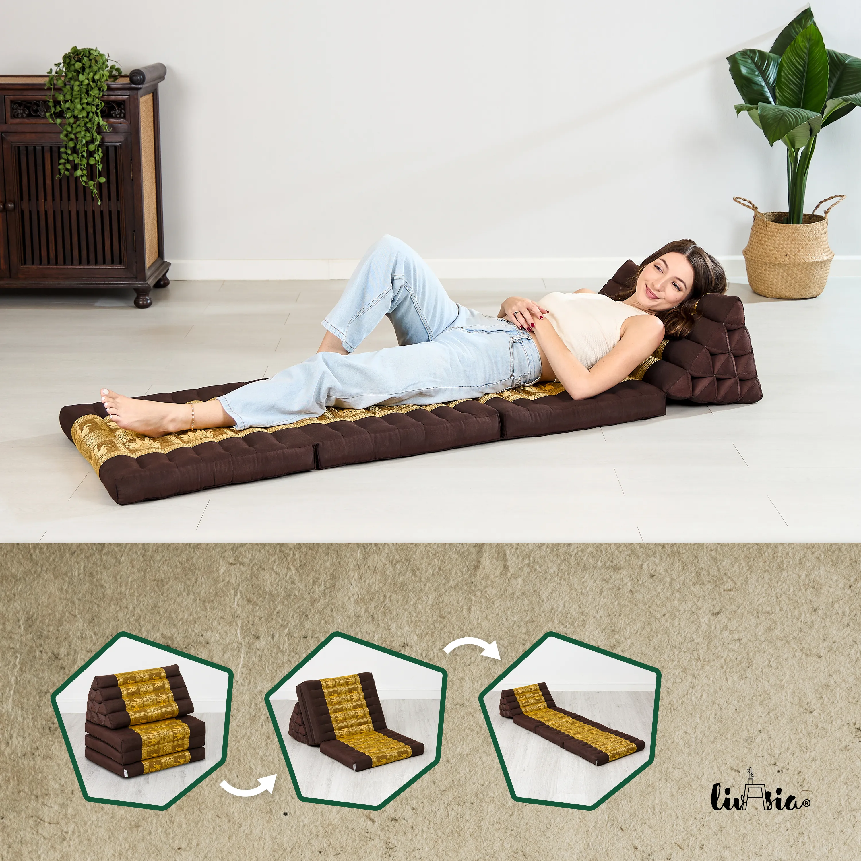 Kapok Thaikissen 3 Auflagen, Deluxe