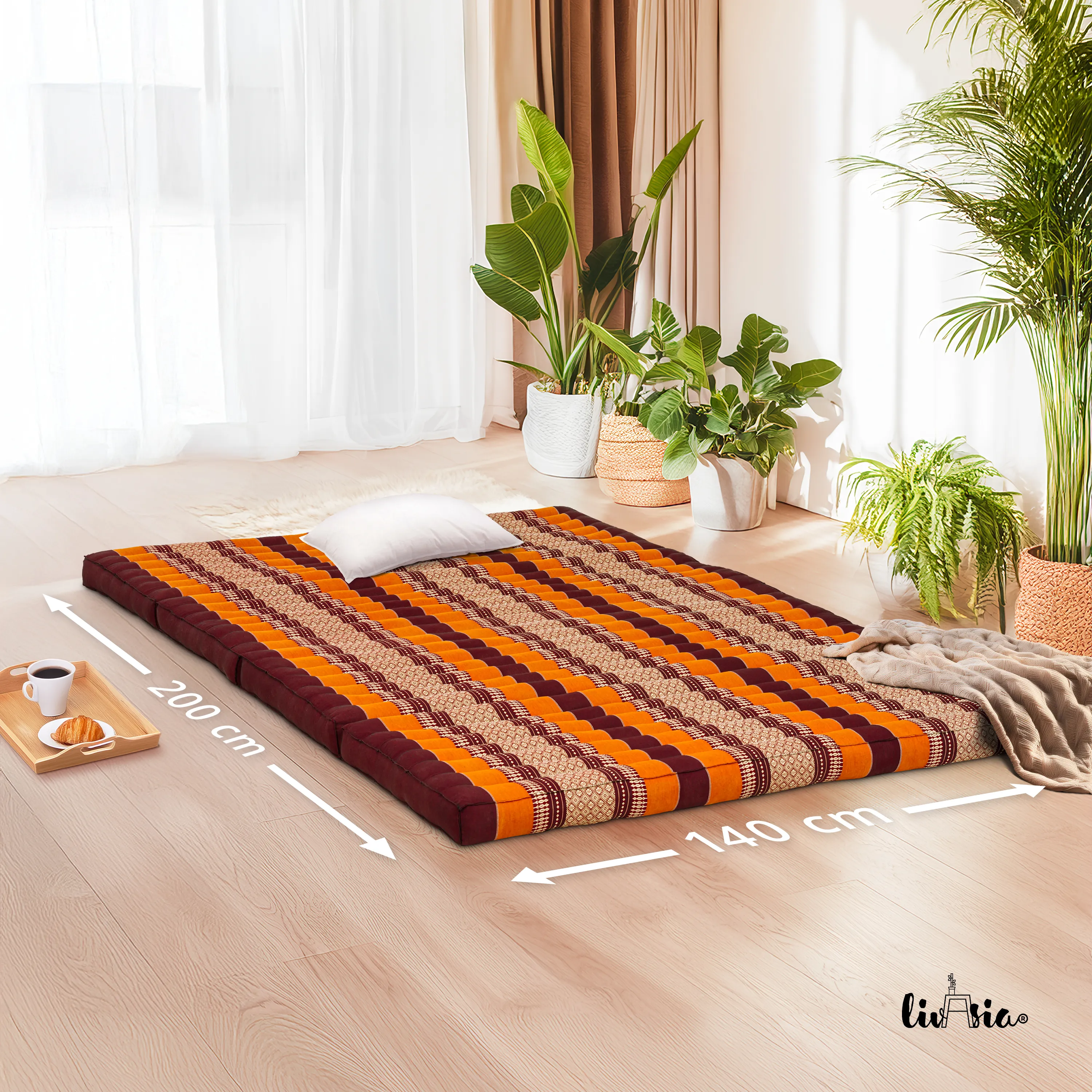 Kapok Klappmatratze, 140 cm breit, Classic