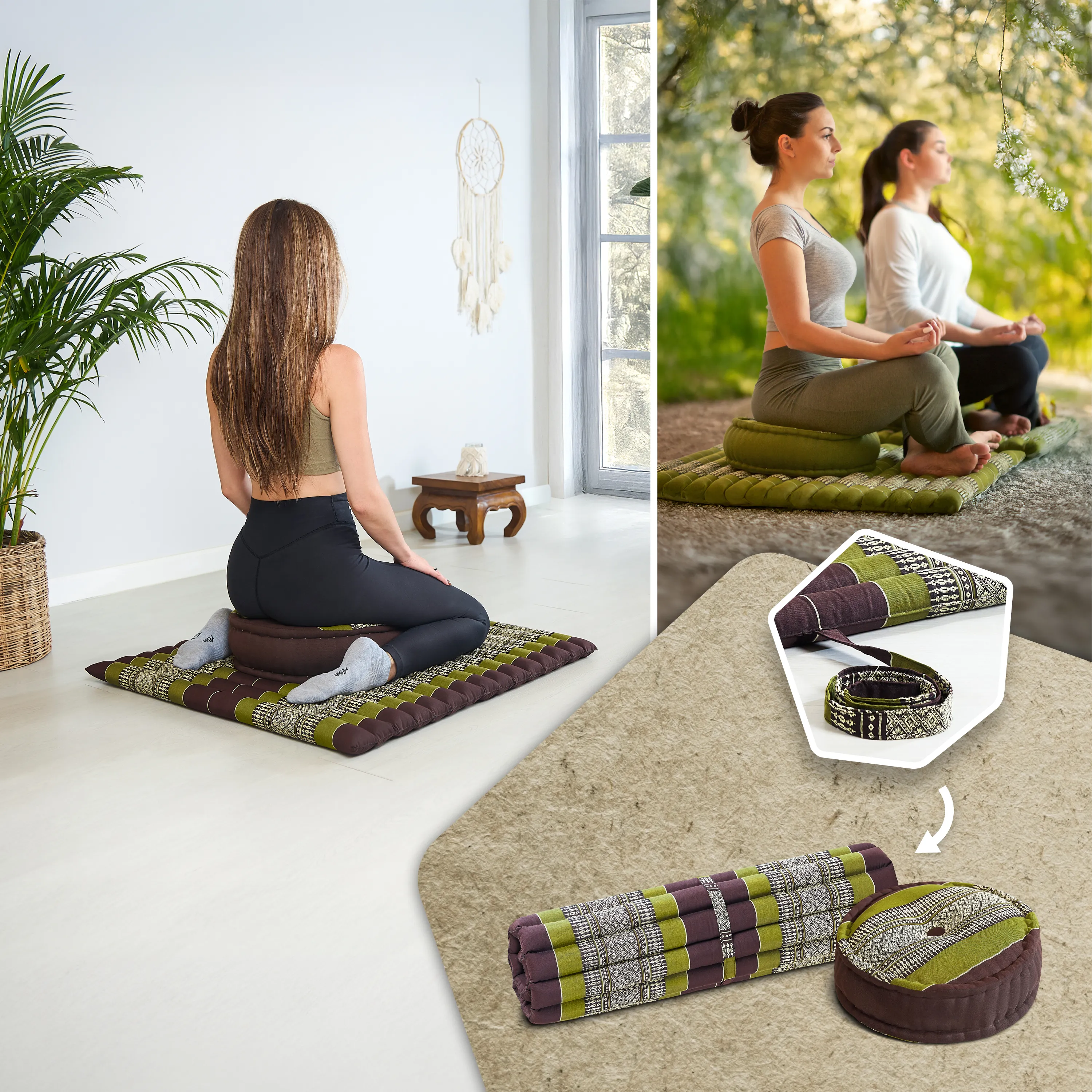 Kapok Meditationskissen Set XL