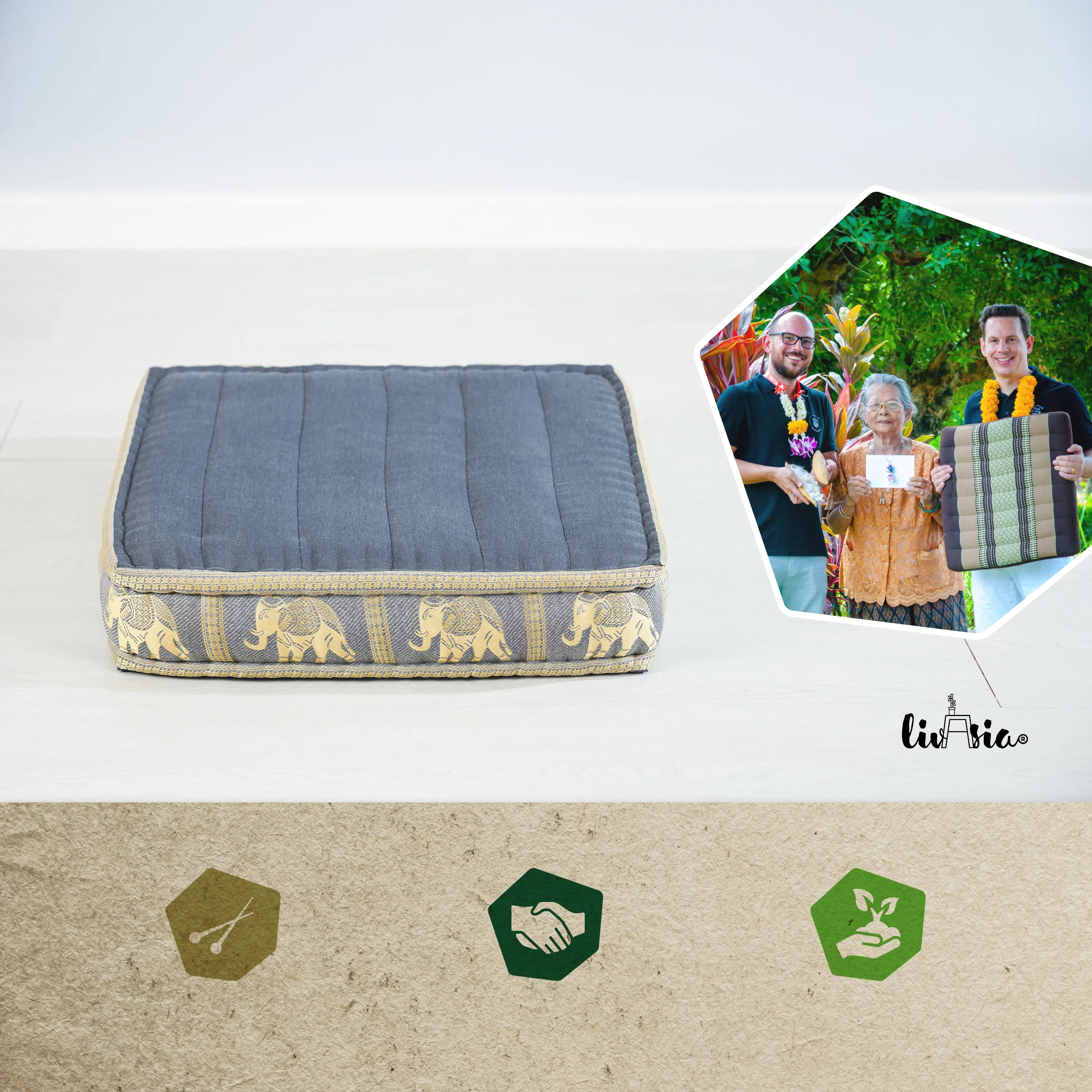 Kapok Bodensitzkissen, Deluxe
