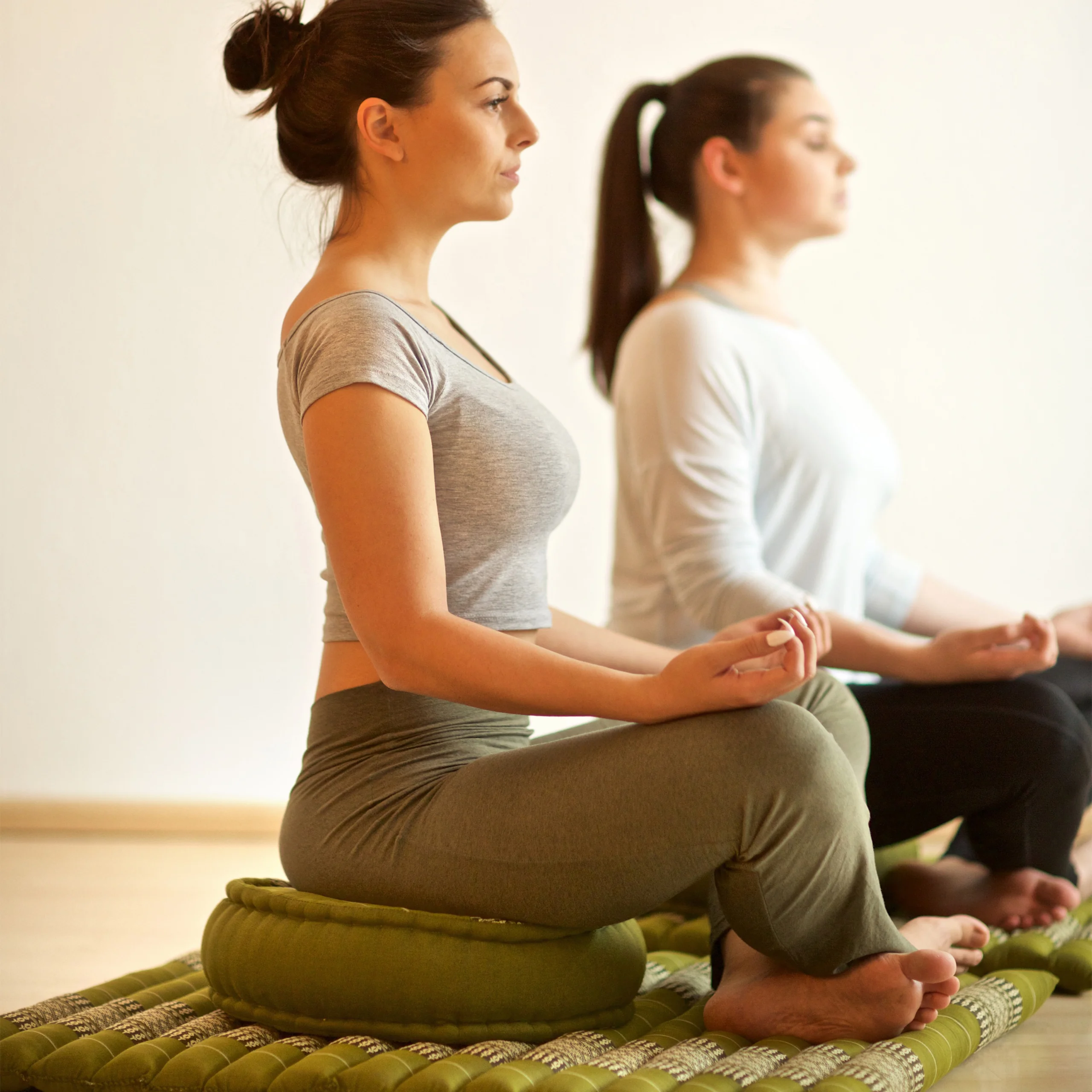 Zafu-Stepp-rubinrot-3_frei Kapok Meditationskissen Set XL