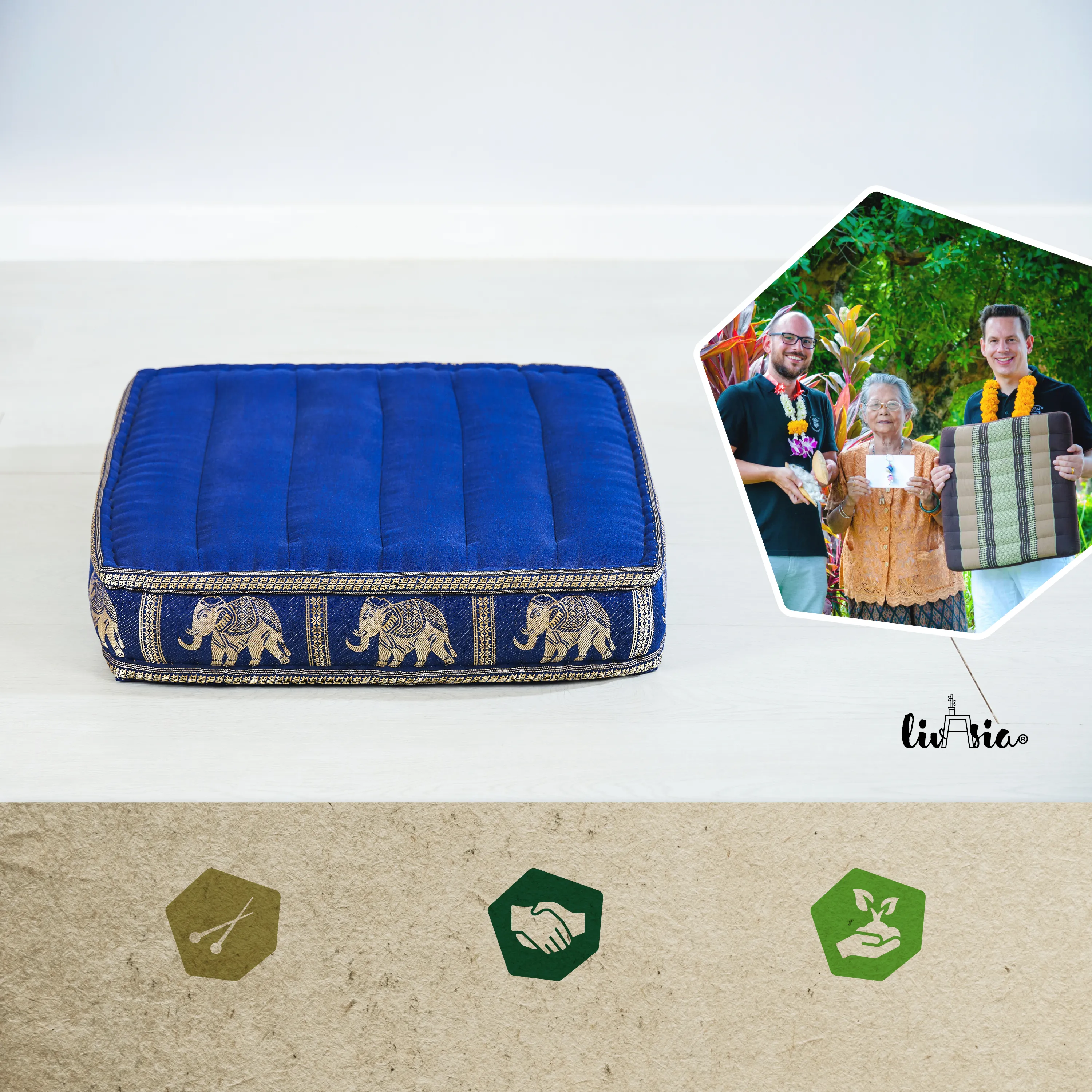 Kapok Bodensitzkissen, Deluxe