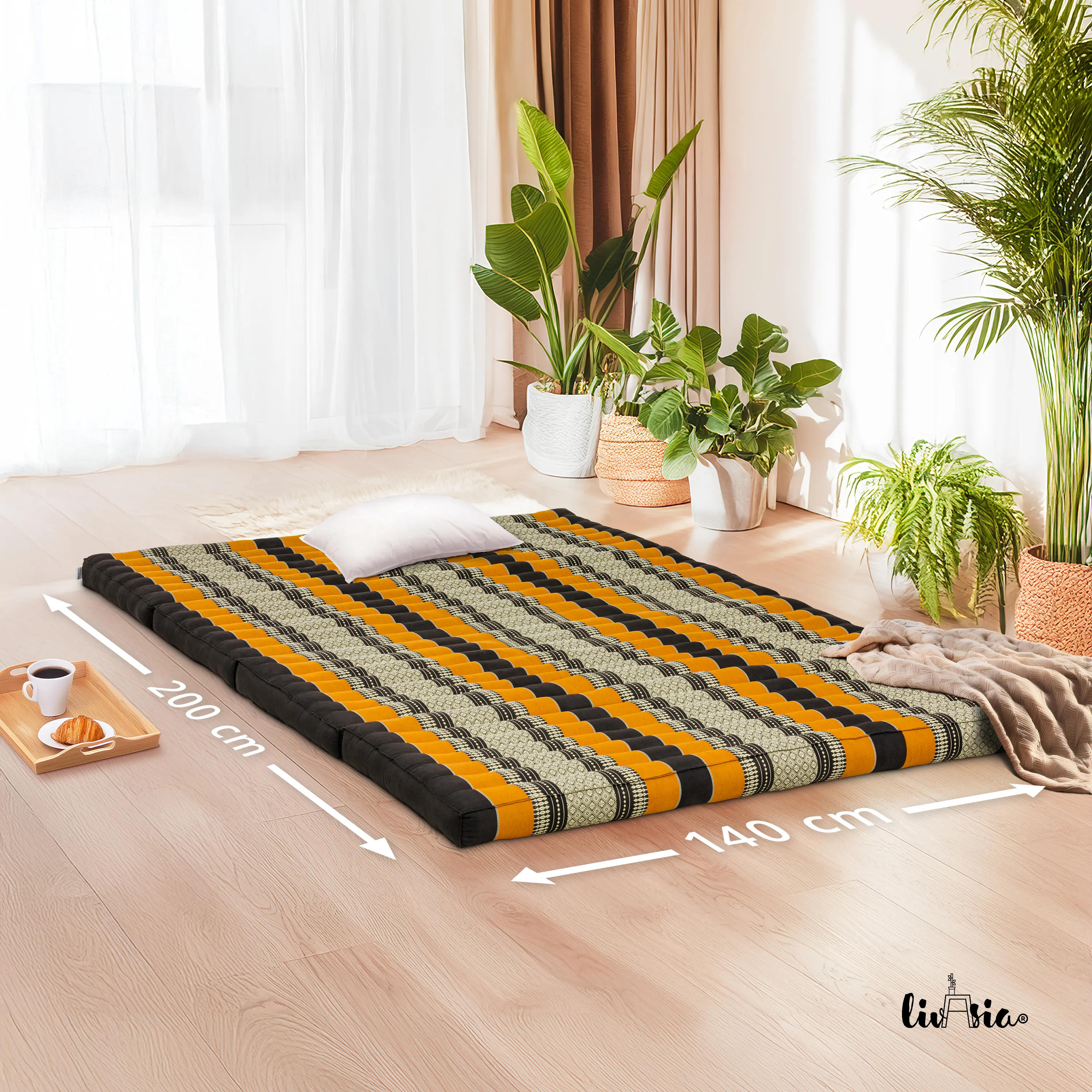Kapok Klappmatratze, 140 cm breit, Classic